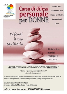 Corso di difesa personale - Conco